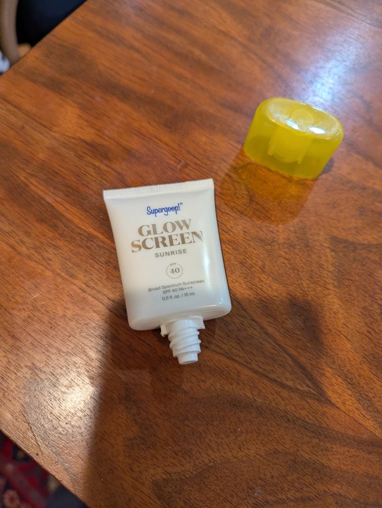 Glow screen bottle open