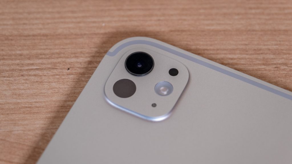 Camera module on the Apple iPad Pro (M4).