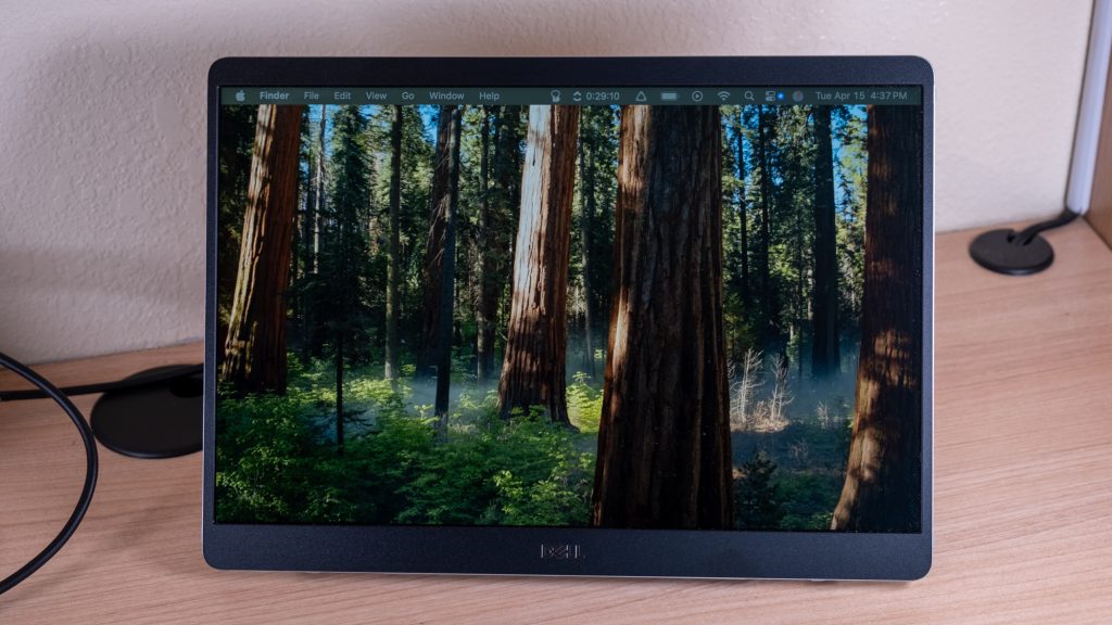 Front of the Dell P1425 portable monitor.