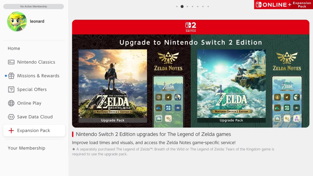 Nintendo Switch 2 Edition Upgrade Packs