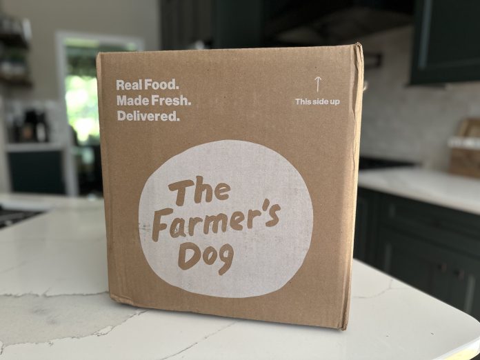 The Farmer's Dog shipping box delivery