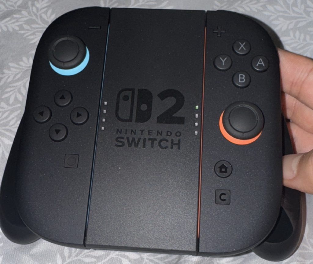 The Joy-Con 2 for the Nintendo Switch 2 Being Connected to the Joy-Con Grip