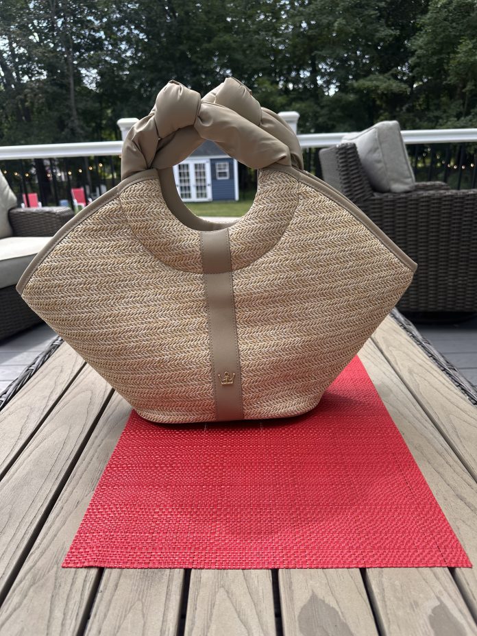 oliver thomas knotted herringbone tote