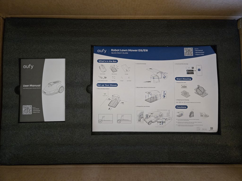 Eufy E15 robot lawn mower open box