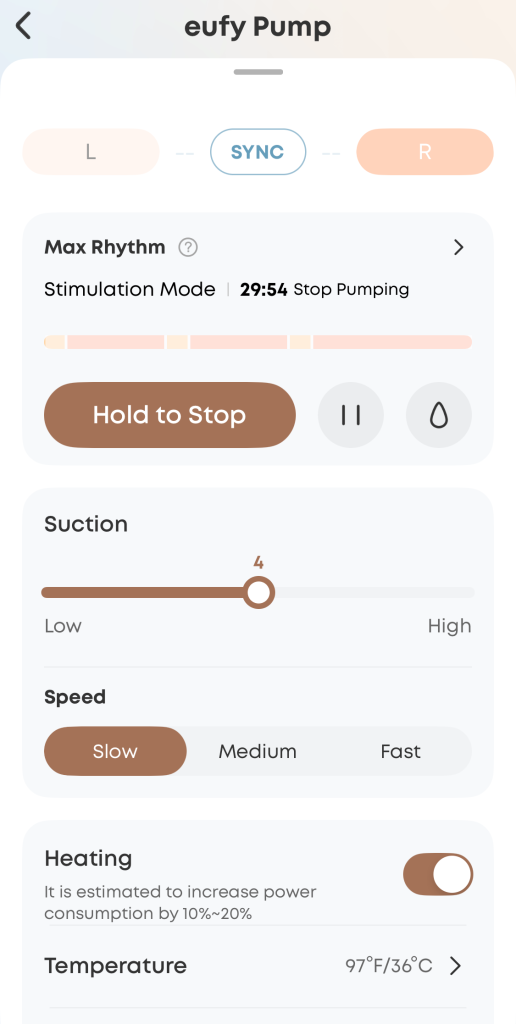 screenshot of app