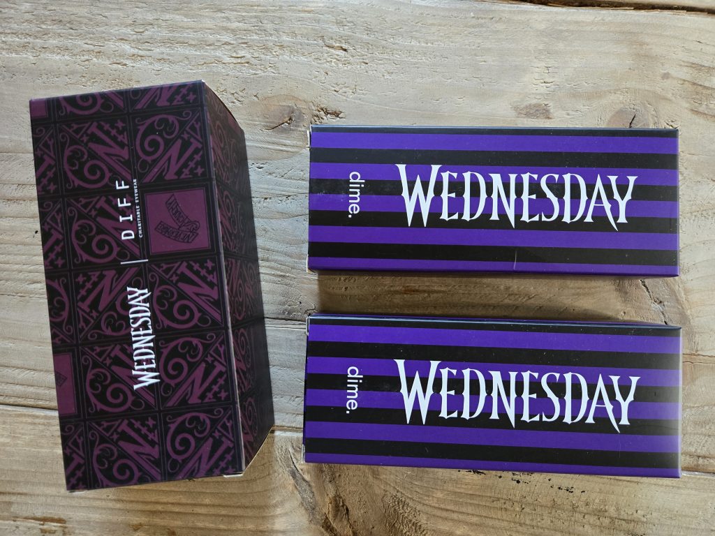 Diff and Dime Wednesday Addams sunglasses, boxed