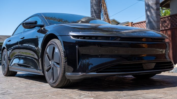 Front of the Lucid Air Touring
