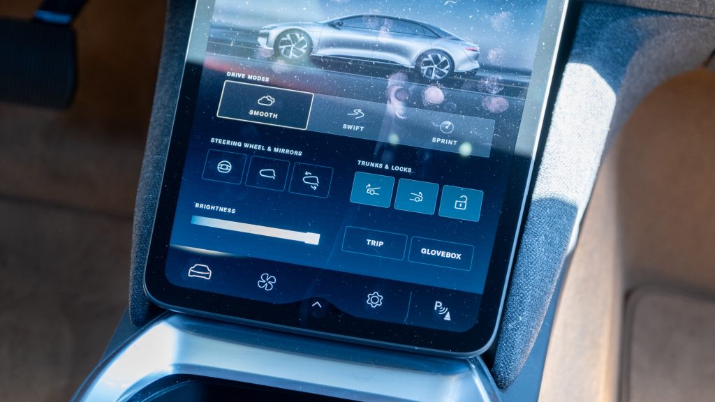 Screen in the Lucid Air Touring