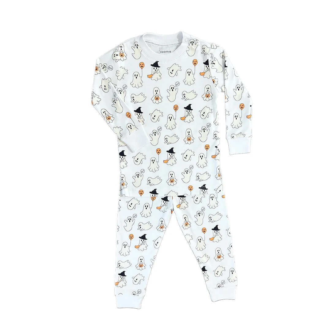Noomie Happy Ghosts Long Sleeve Pajama Set