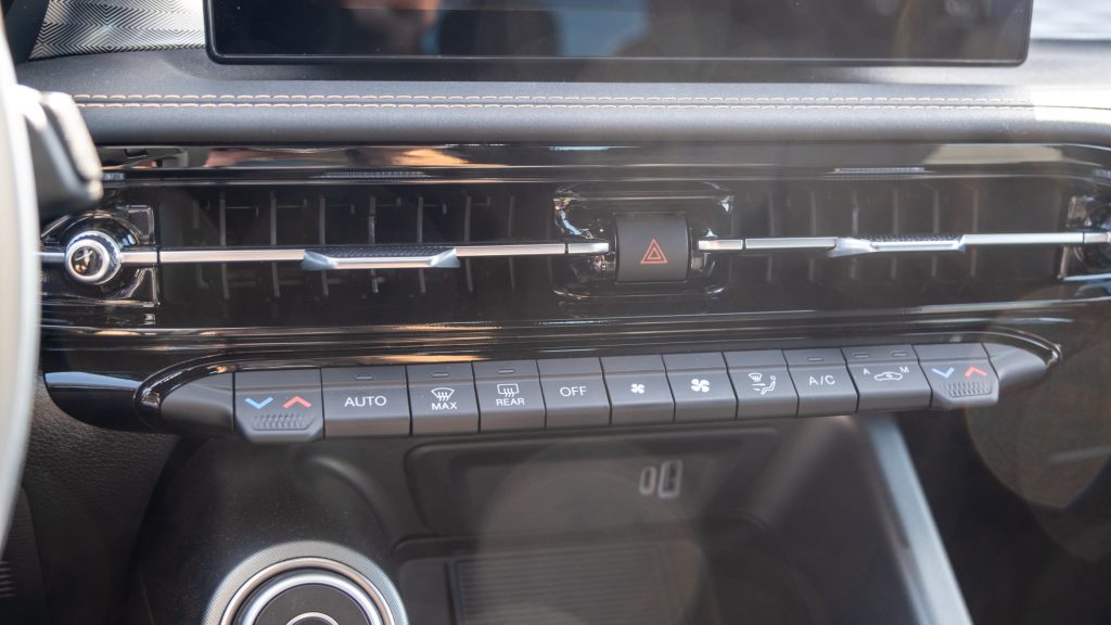 Climate controls of the Alfa Romeo Tonale