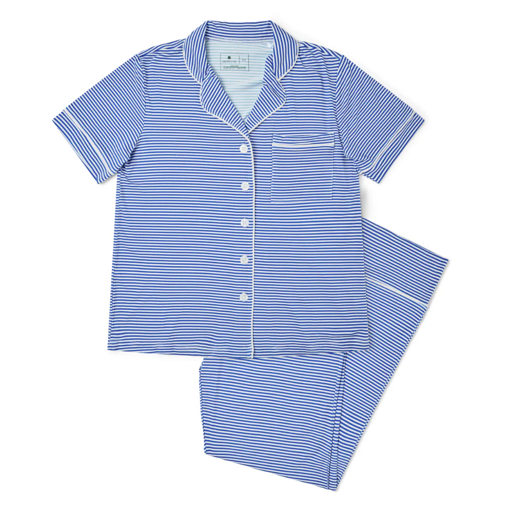 Porcelain Vine Short Sleeve & Pants Bamboo Women's Pajama Set