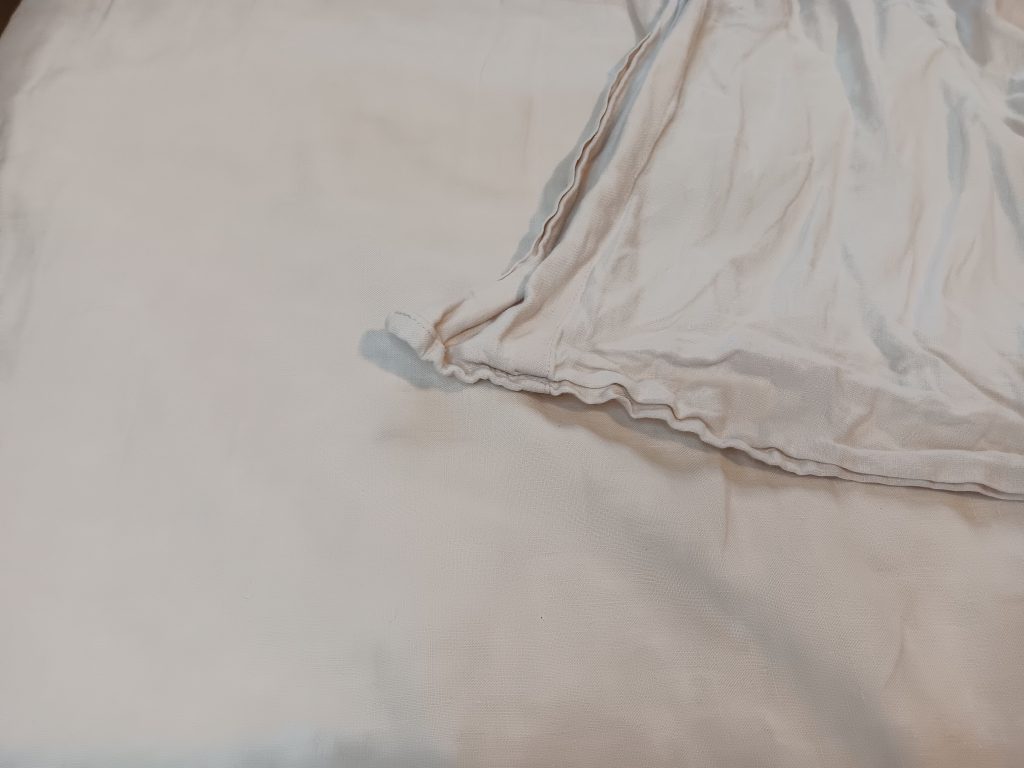 The corner of the sheet can become twisted after it's removed from the Wad-Free