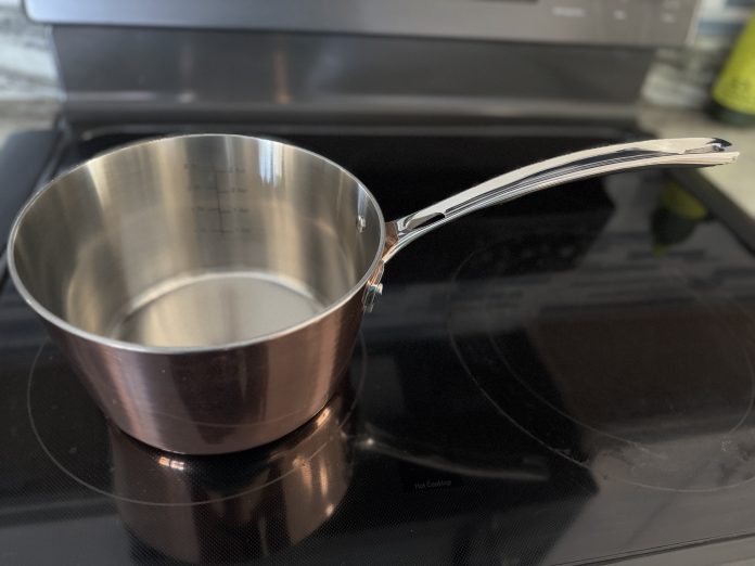 Viking 3-qt saucepan on stove
