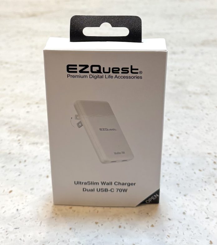 EZQuest UltraSlim Wall Charger Dual USB-C 70W