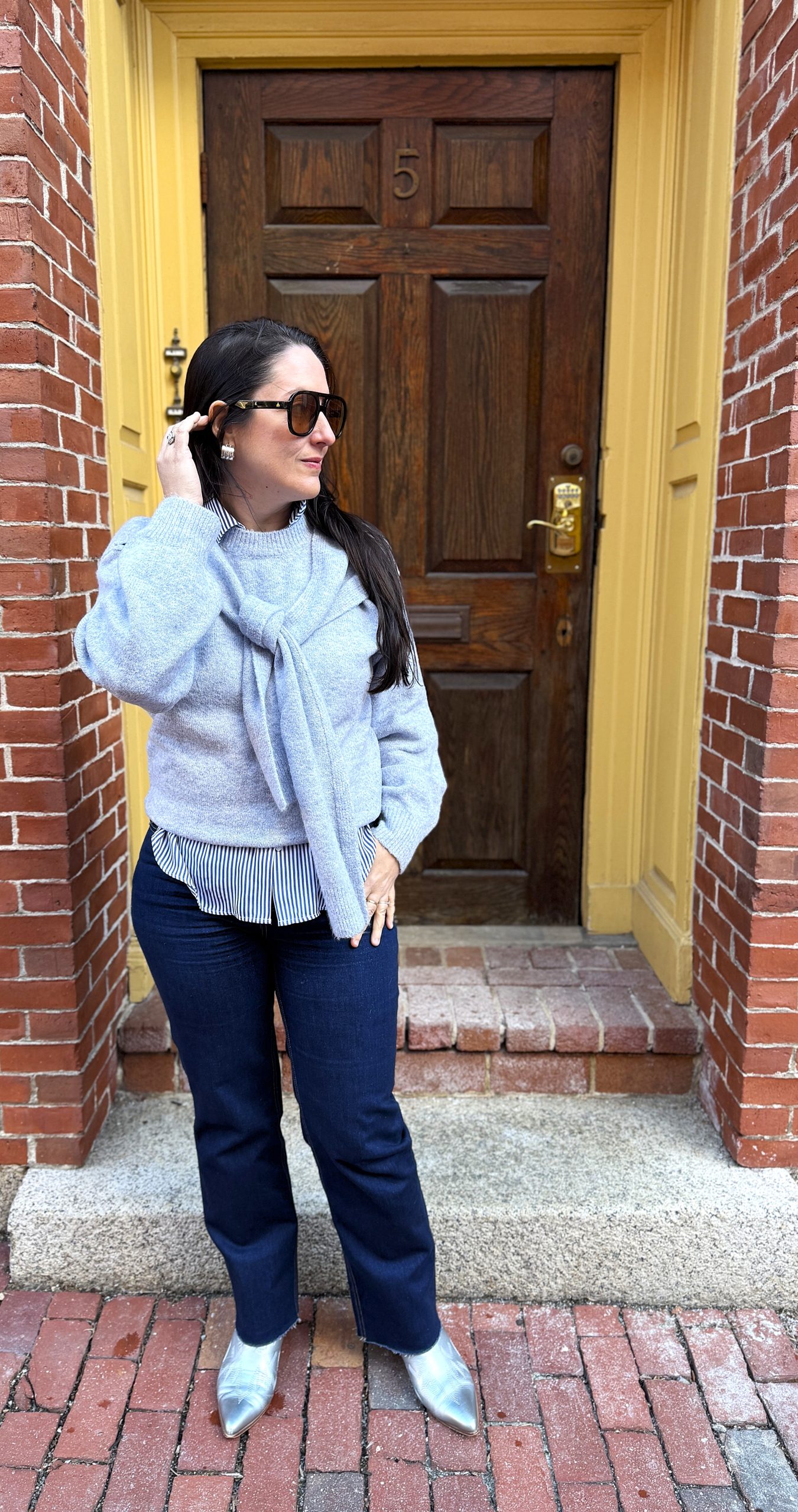 Shoulder Tie Sweater