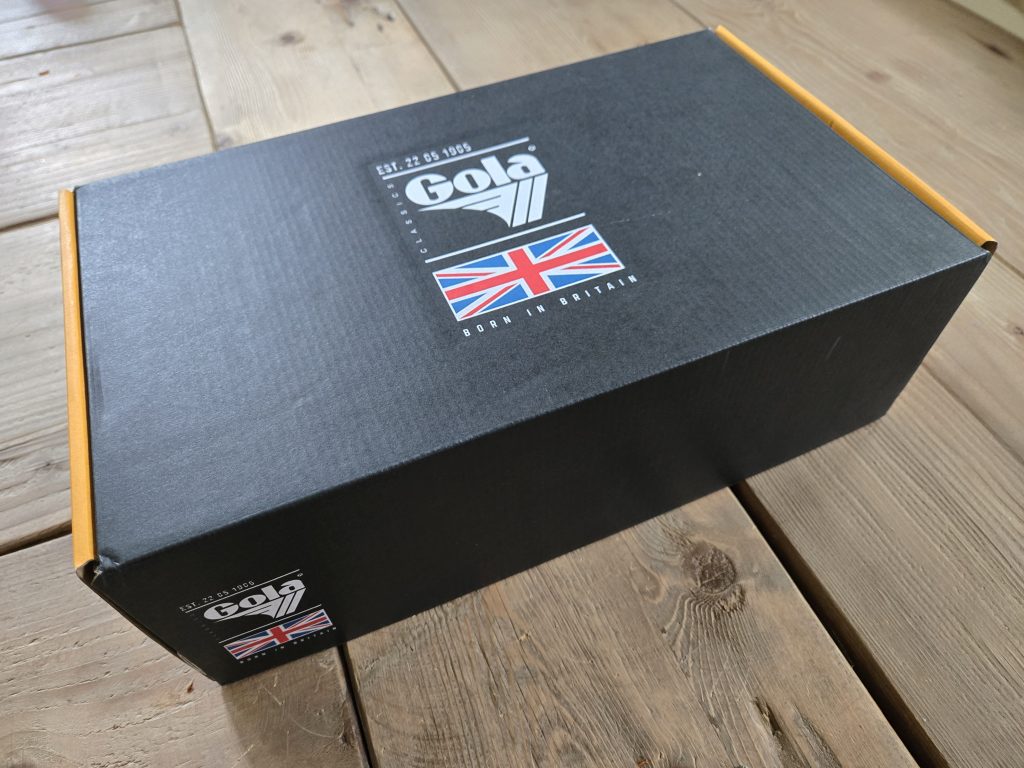 Gola Classics Men's Badminton Plimsoll Sneakers Review box