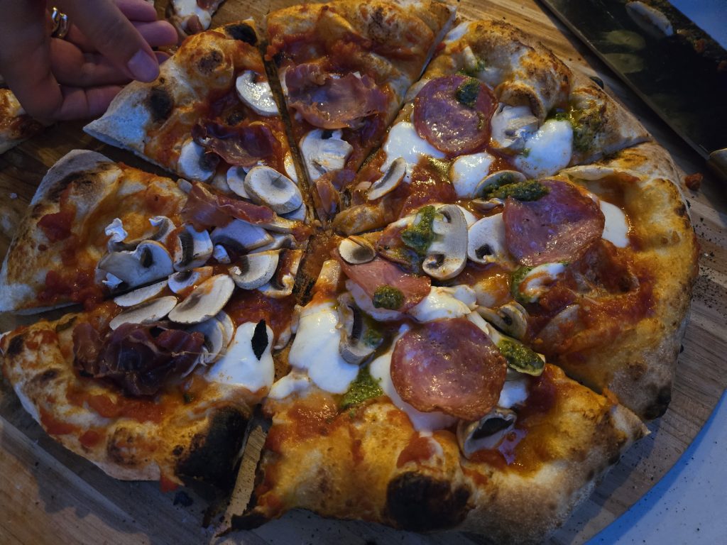 Witt Etna Rotante Pizza Oven finished pizza